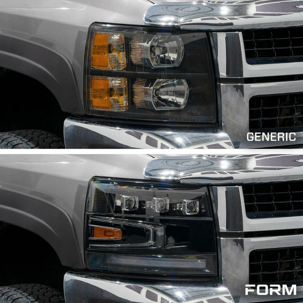 Form Lighting FL0005 LED Projector Headlights For 2007-2013 Silverado