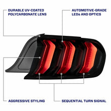 Load image into Gallery viewer, Form Lighting FL0008 Red LED Tail Lights For 2015-2023 Mustang