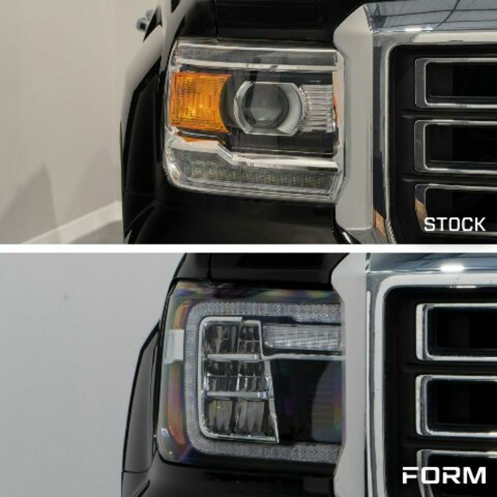 Form Lighting FL0011 LED Reflector Headlights For 2014-2018 Sierra 1500