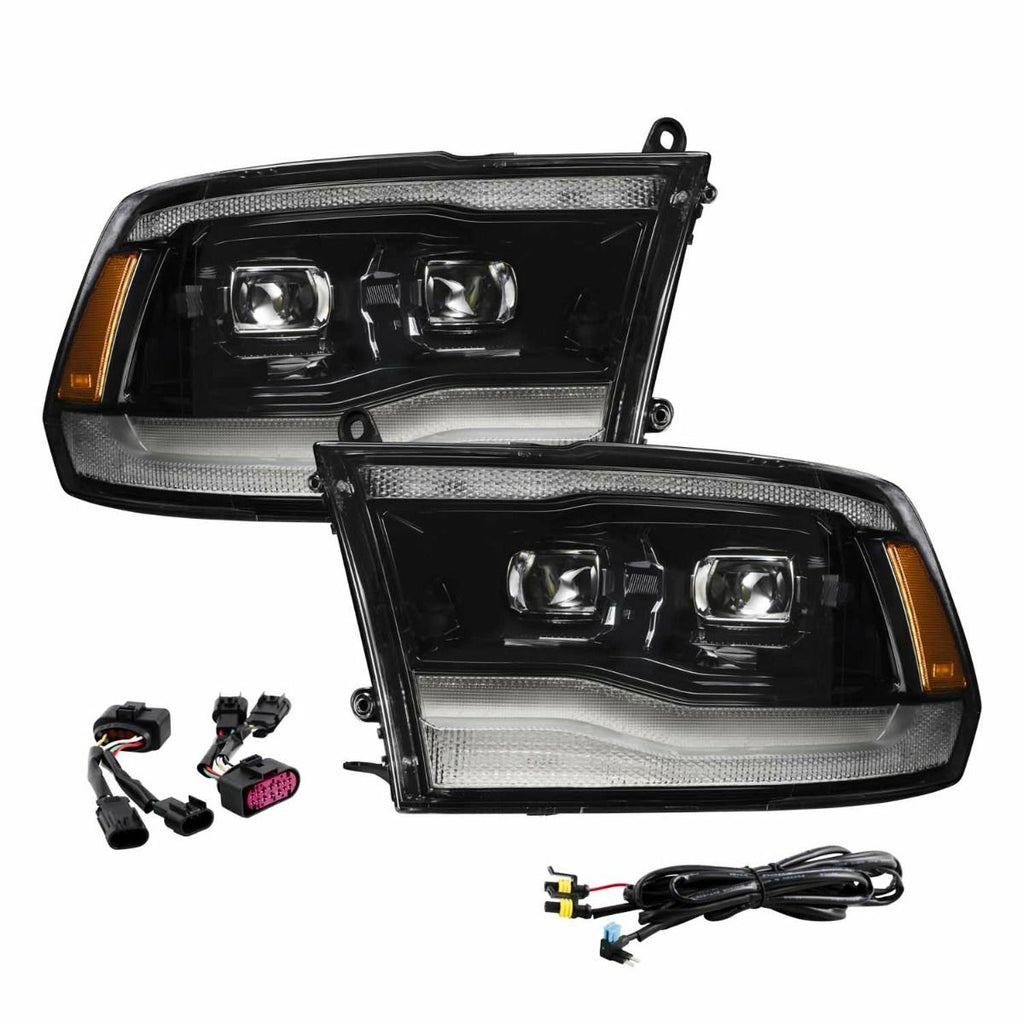 Form Lighting FL0016 Sequential LED Projector Headlights For 2009-2018 Ram