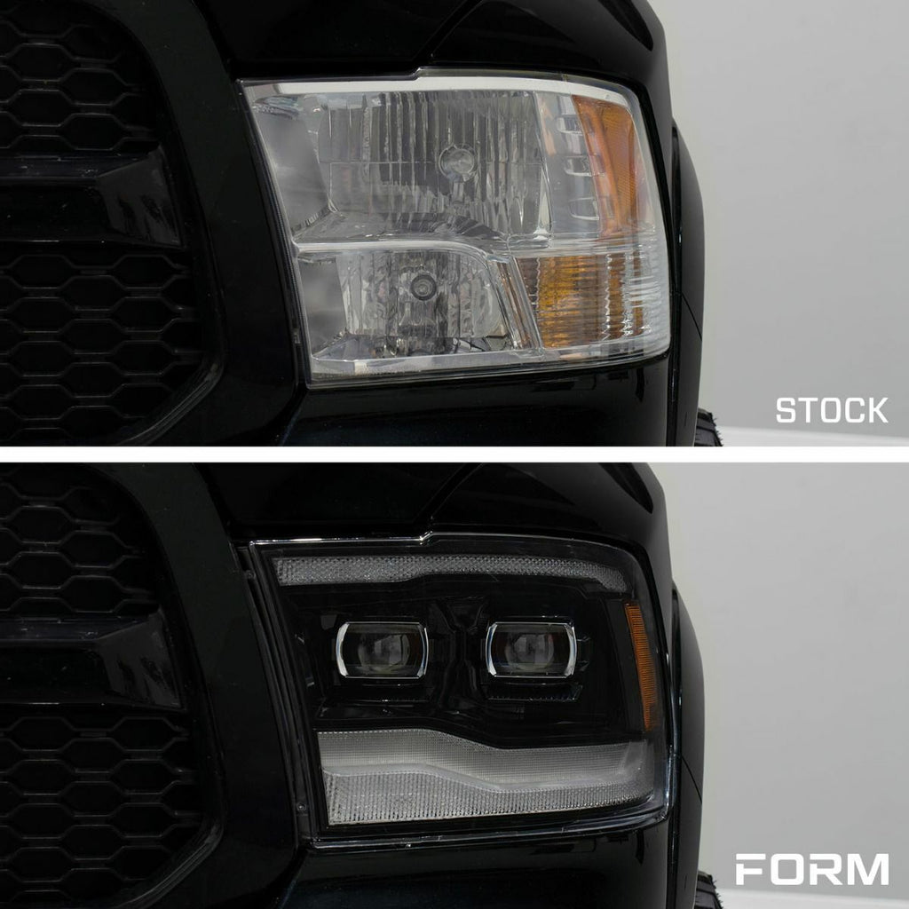 Form Lighting FL0016 Sequential LED Projector Headlights For 2009-2018 Ram