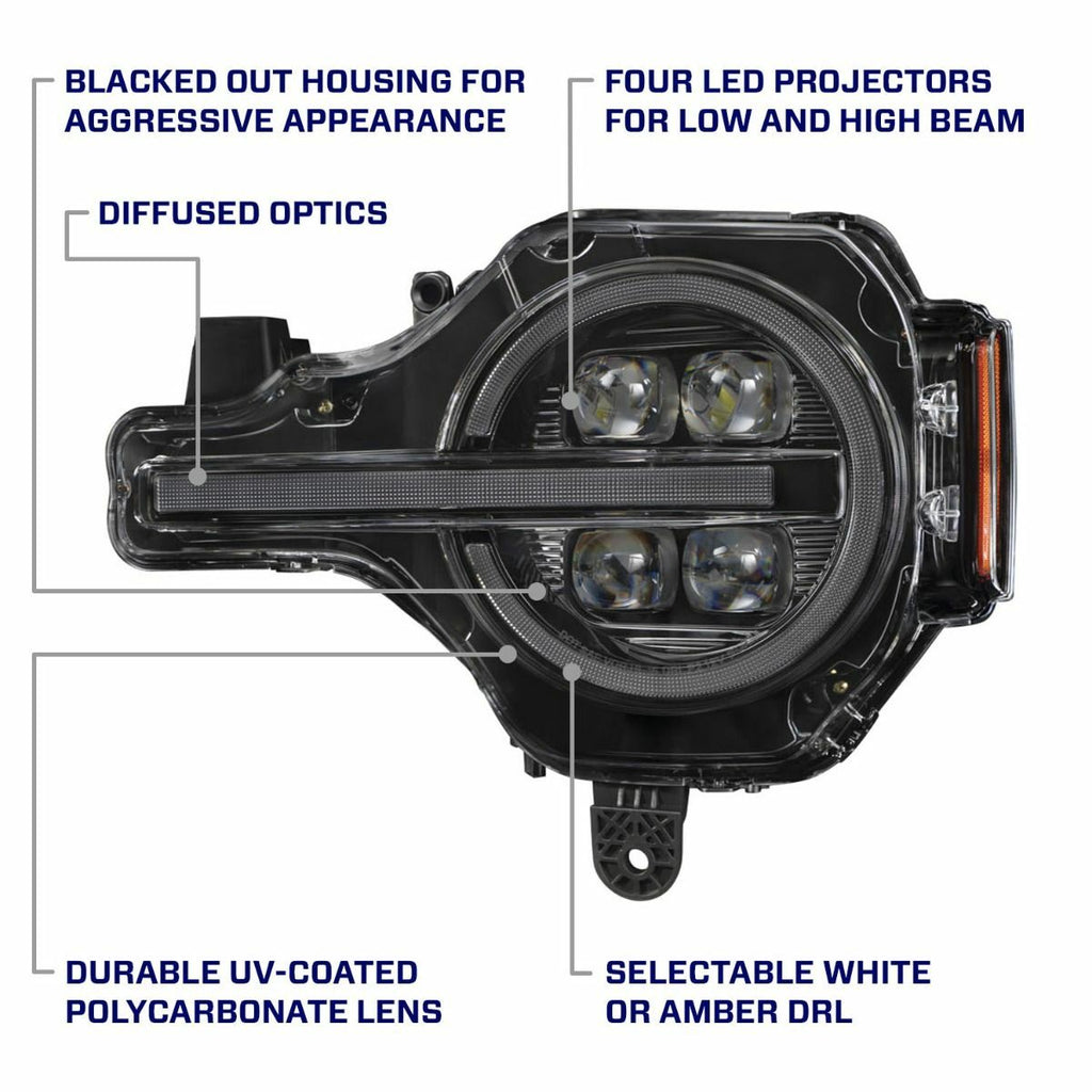 Form Lighting LF0020 LED Projector Headlights For 2021-2024 Bronco