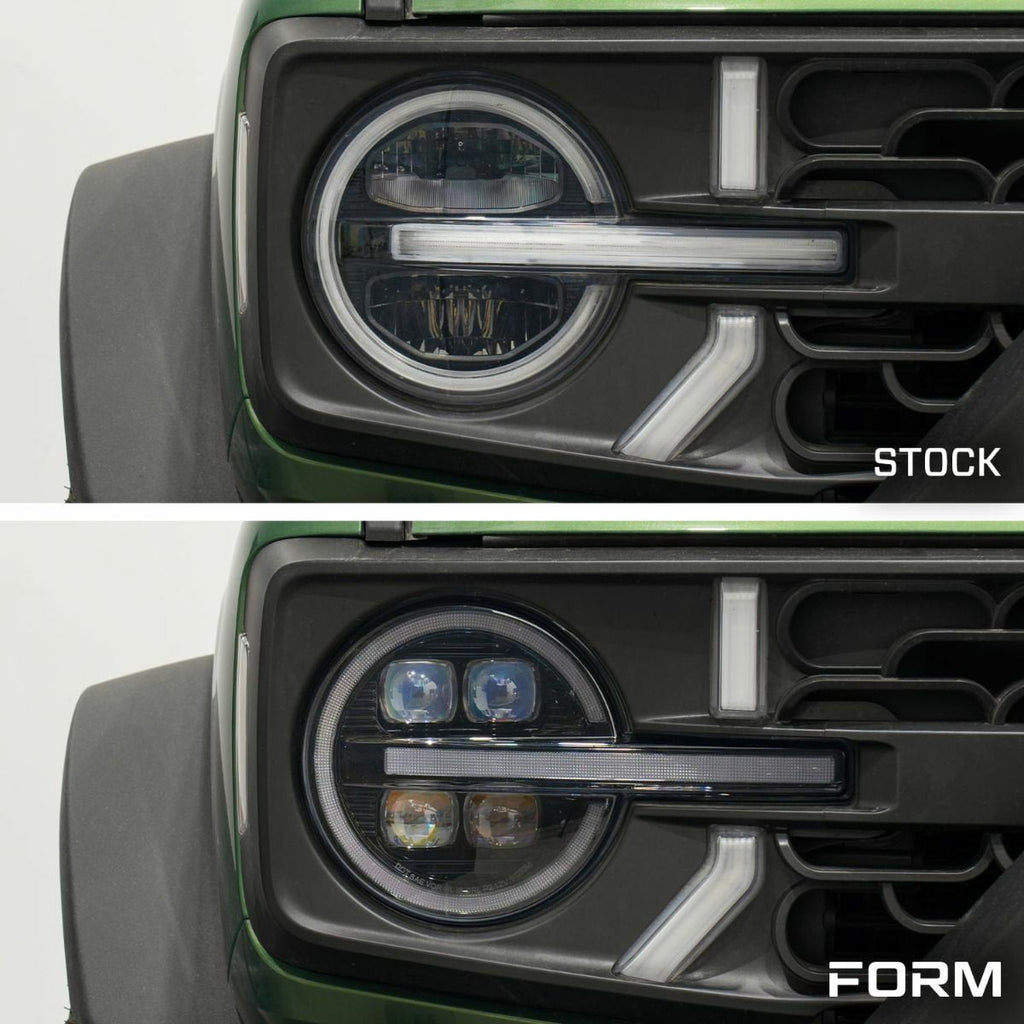 Form Lighting LF0020 LED Projector Headlights For 2021-2024 Bronco