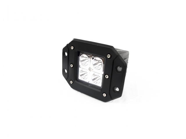 Race Sport RS-12W4LED-FM Flush Mount 12W 4 LED High-Powered 3x3 LED Spot Light