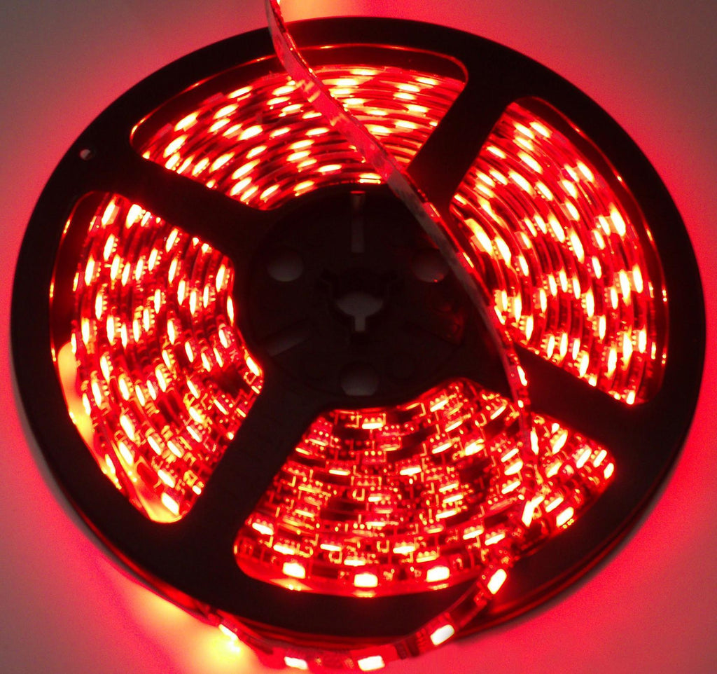 Race Sport RS-5050-5MR 16ft 5M 5050 LED Red Tape Strip Reel Lighting System
