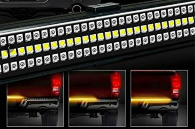 Race Sport RS120060 60 in. Triple LED Truck Tailgate Light Bar 5-function