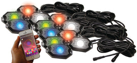 Race Sport RS12PRGBW 12-POD RGB+W Hi-Power Rock Light Complete Kit