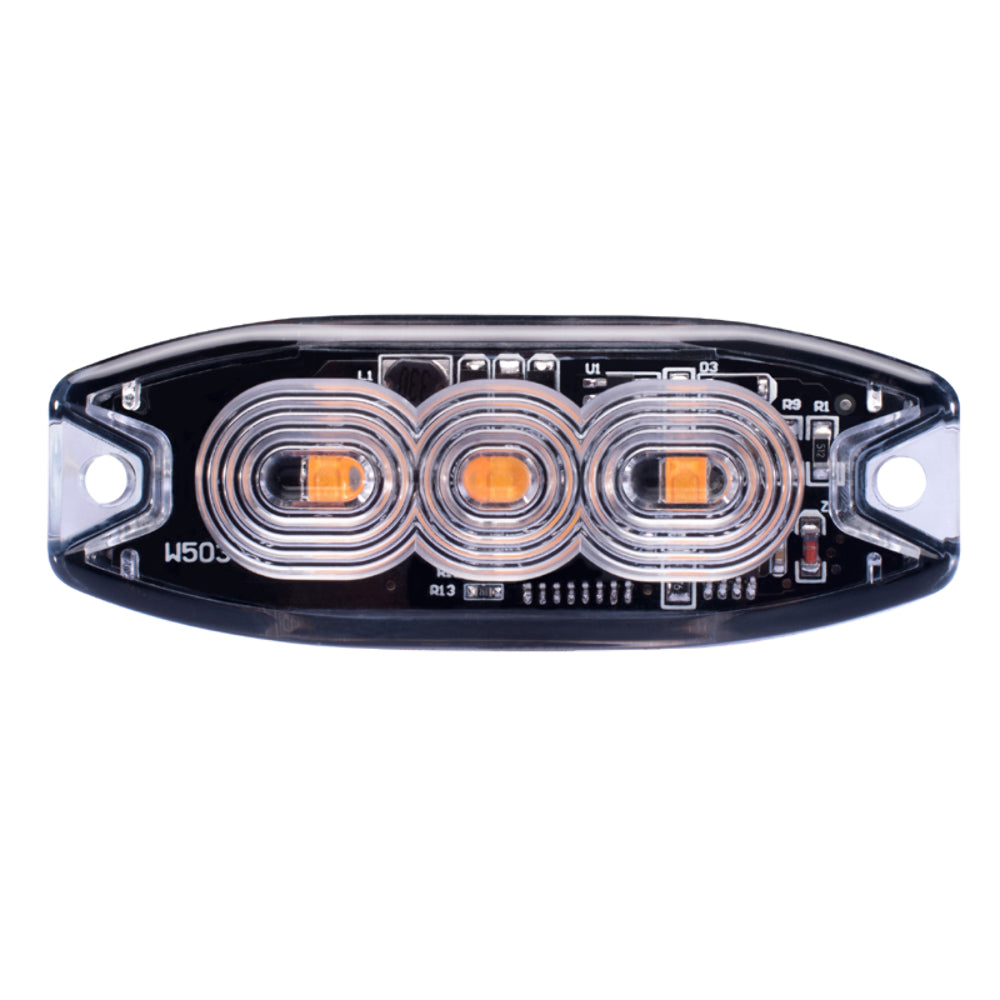 Race Sport RS3020ASP Amber Strobe  3-LED Ultra Thin Style Marker Strobes
