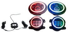 Load image into Gallery viewer, Race Sport RS3037050-C 7in. Headlight and 4 in. Foglight Combo Kit For Wrangler
