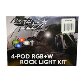 Race Sport RS4PRGBW 4-POD RGB+W Hi-Power Rock Light Complete Kit