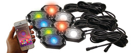 Race Sport RS8PRGBW 8-POD RGB+W Hi-Power Rock Light Complete Kit