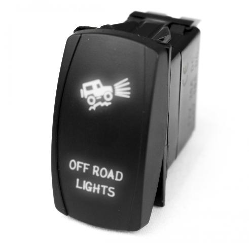 Race Sport RSLE10W LED Rocker Switch w White LED Radiance Off-road