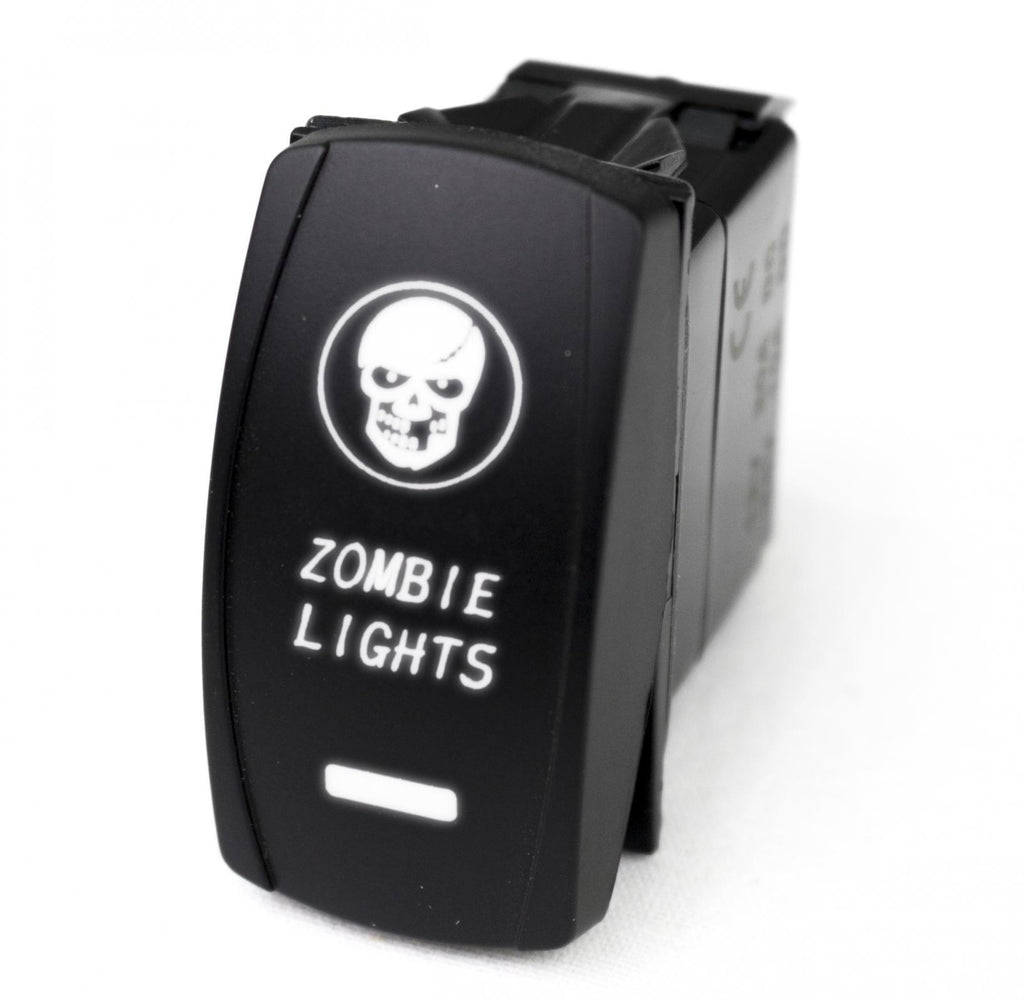 Race Sport RSLE35W LED Rocker Switch w White LED Radiance Zombie Lights