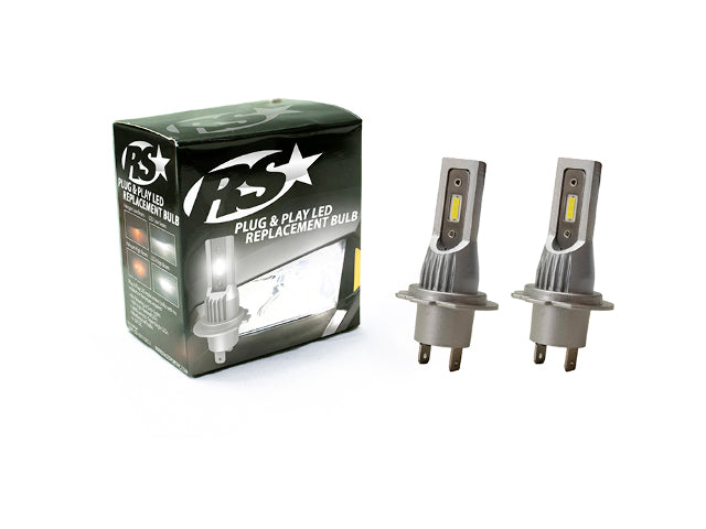 Race Sport RSPNPH7 H7 Plug N Play Super LUX LED Replacement Bulbs 1,900 LUX Max