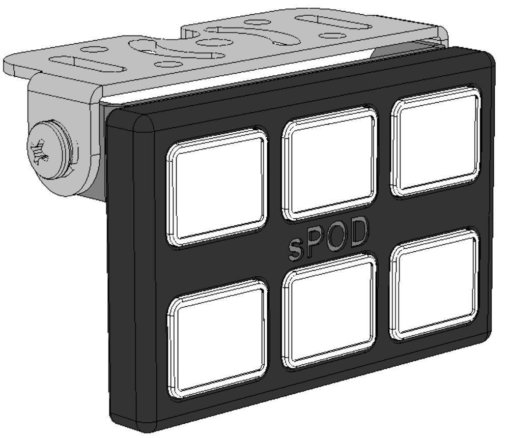 sPOD SL-M6-UNI-84 SourceLT w Mini6 For Universal w 84" Battery Cables sPods