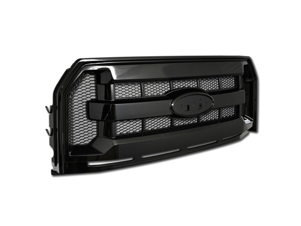 Armordillo 7148246 Gloss Black Mesh Grille For 2015-2017 F-150