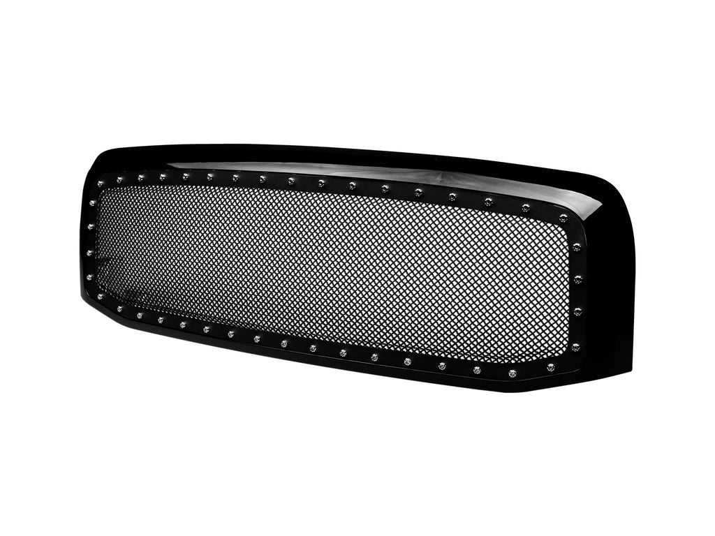 Armordillo 7161405 Gloss Black Studded Mesh Grille For 2006-2008 Ram 1500