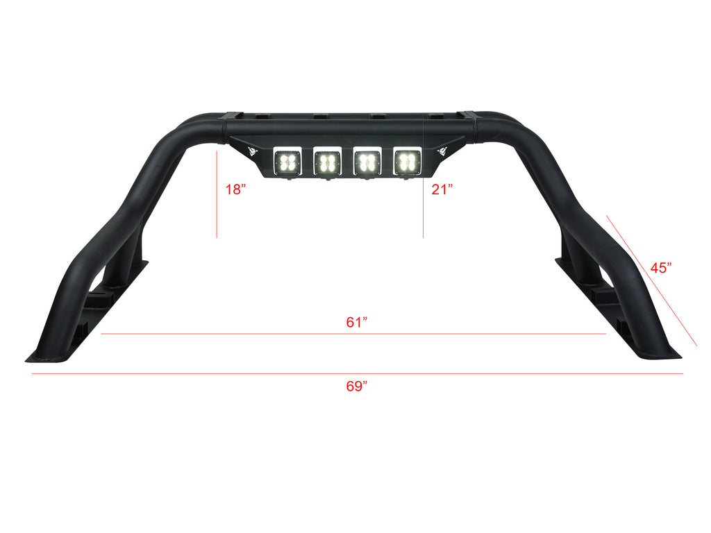 Armordillo 7163072 CR1 Universal Chase Rack w LED Shroud For Full Size Trucks