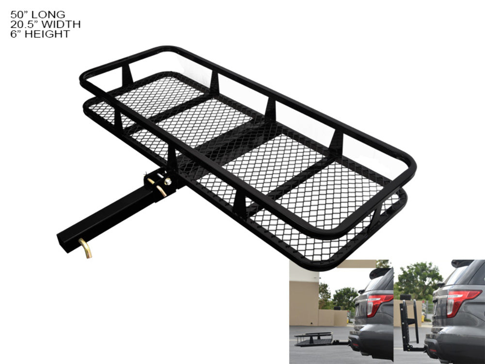 Armordillo 7167506 20"x48" Basket Cargo Carrier w Folding Shank for 2" Receiver