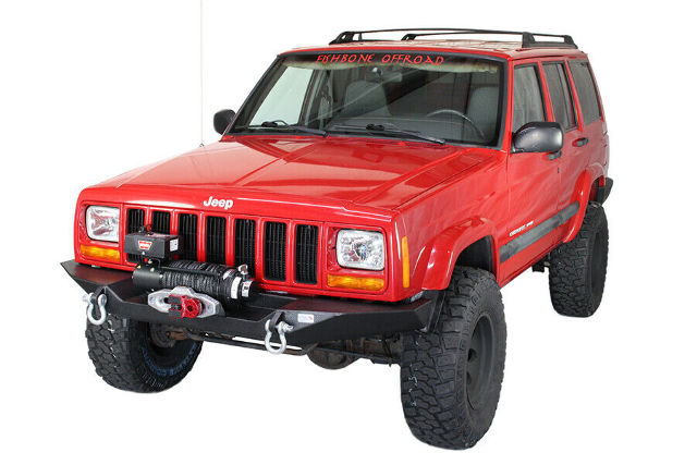 Fishbone Offroad FB22059 Black Front Winch Bumper wo Grille Guard Bullhead