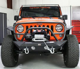 Fishbone Offroad FB22062 Front Winch Bumper w Grille Guard 07-18 Wrangler JK