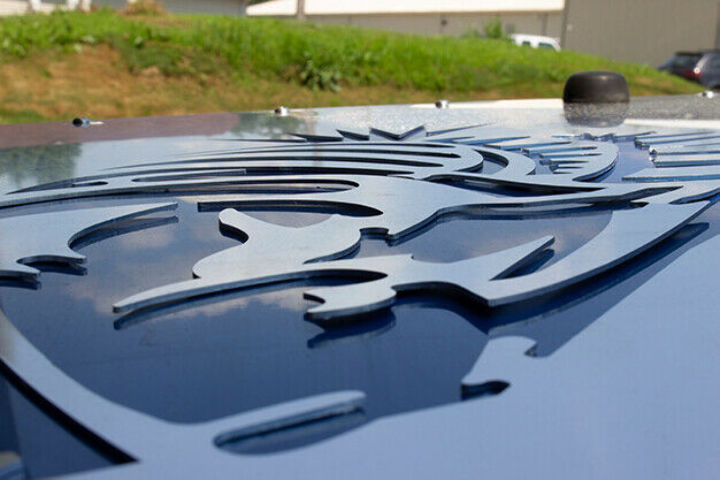 Fishbone Offroad FB31131 Black Hood Louver For 97-02 Jeep Wrangler
