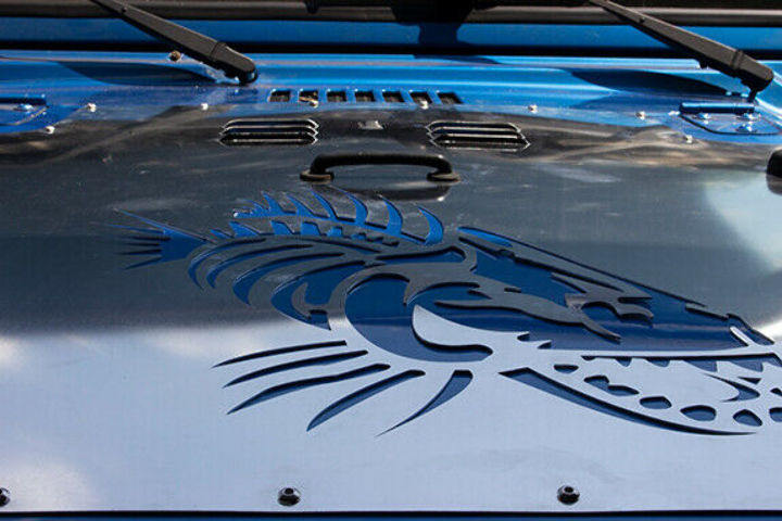 Fishbone Offroad FB31131 Black Hood Louver For 97-02 Jeep Wrangler