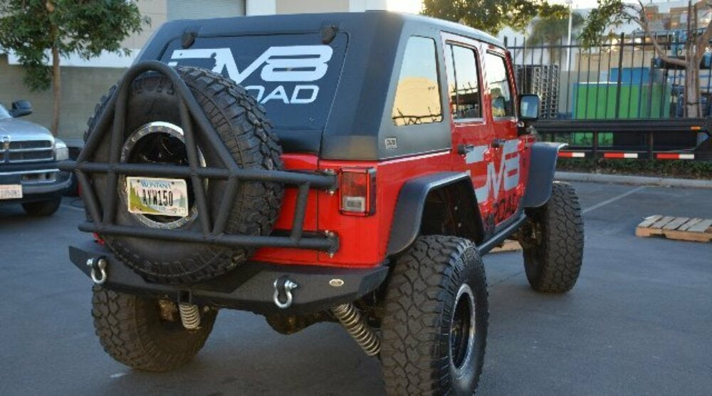 DV8 Offroad RBSTTB-06 Rear Bumper Fits 07-18 Wrangler (JK) Wrangler (JL)