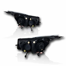 Winjet CHWJ-0324-B Headlights Black Clear Lens Fits 11-16 Chevy Cruze