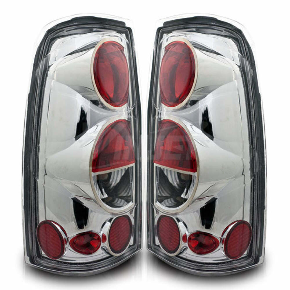 Winjet CTWJ-0004-CC Taillights Chrome Clear Lens Fits 99-07 Silverado 2500