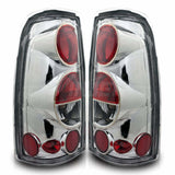 Winjet CTWJ-0004-CC Taillights Chrome Clear Lens Fits 99-07 Silverado 2500