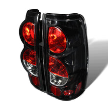 Load image into Gallery viewer, Winjet CTWJ-0004-GBC Taillights Gloss Black Clear Lens Fits 99-07 Silverado 2500