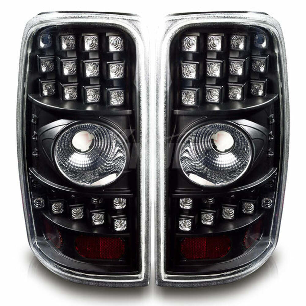 Winjet CTWJ-0007-BC Taillights Black Clear Lens Fits 00-06 Suburban