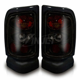 Winjet CTWJ-0012-BS Taillights Black Smoke Lens Fits 94-02 Ram 2500