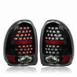 Winjet CTWJ-0013-GBC Taillights Gloss Black Clear Lens Fits 96-00 Town & Country