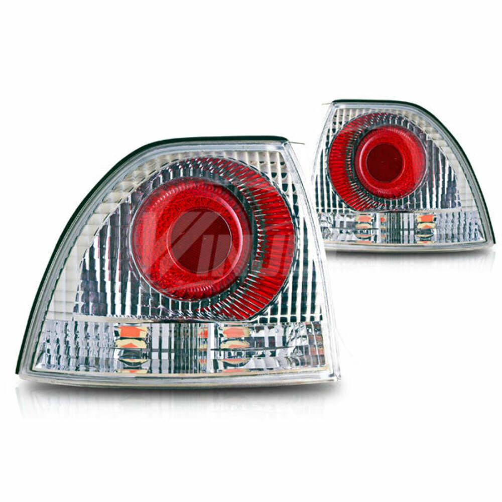 Winjet CTWJ-0026-CC Taillights Chrome Clear Lens Fits 94-95 Accord 2/4DR