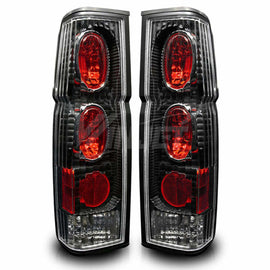 Winjet CTWJ-0041-BC Taillights Black Clear Lens Fits 86-97 Hardbody