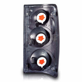 Winjet CTWJ-0045-BS Taillights Black Smoke Lens Fits 89-95 Pickup