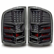 Load image into Gallery viewer, Winjet CTWJ-0067-GBC Taillights Gloss Black Clear Lens Fits 07-13 Silverado 1500