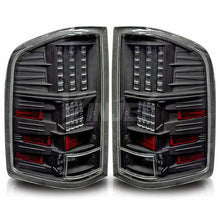 Load image into Gallery viewer, Winjet CTWJ-0067-GBC Taillights Gloss Black Clear Lens Fits 07-13 Silverado 1500