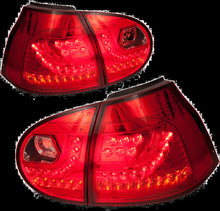 Load image into Gallery viewer, Winjet CTWJ-0229-CR Taillights Chrome Red Lens Fits 06-09 Golf GTI VI