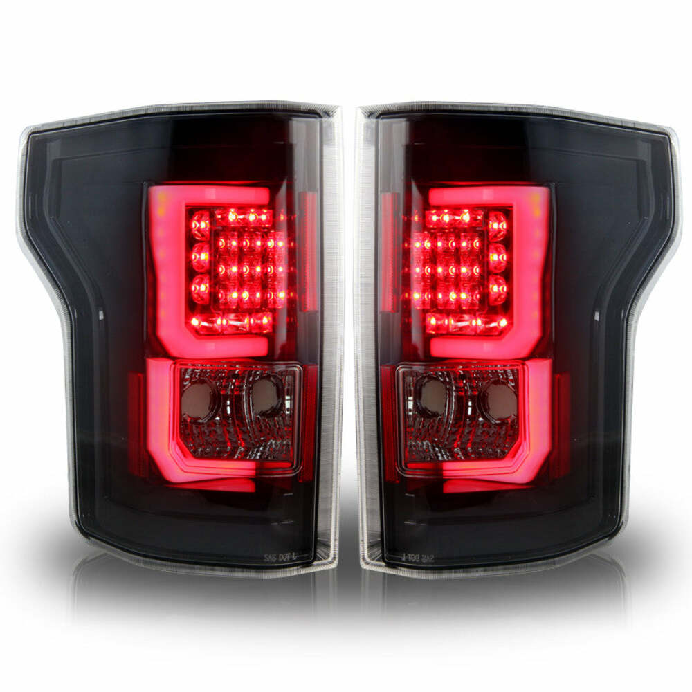 Winjet CTWJ-0440-GBC Taillights Gloss Black Clear Lens Fits 15-17 F-150