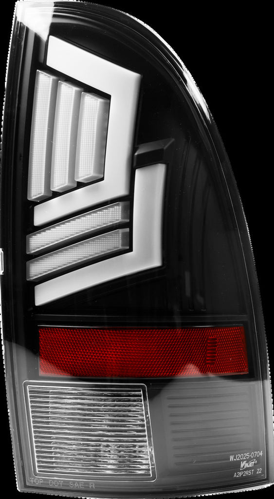 Winjet CTWJ-0704-BS-SQ Taillights Black Smoke Lens Fits 05-15 Tacoma