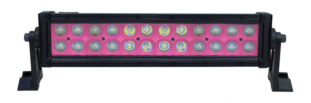 Quake LED QUU598 13.5" LED Light Bar Dual Row 72 Watt Pink Reflector Combo