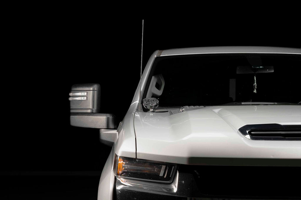 Morimoto LED Pod Lights Yellow Spot Beam For 20-26 Silverado HD 2B-PLR-BAF073-0002