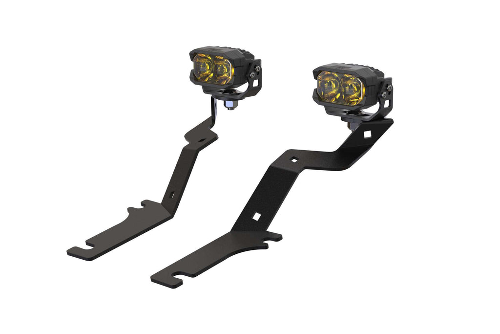 Morimoto LED Pod Light Kit NCS Yellow SAE Wide Beam Fits 15-20 F150