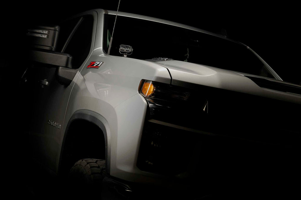 Morimoto LED Pod Light Kit HXB Yellow Flood Beam Fits 2020+ Silverado HD