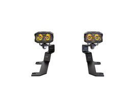 Morimoto LED Pod Light Kit HXB Yellow SAE Wide Beam Fits 2019+ Silverado 1500