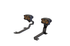 Morimoto LED Pod Light Kit HXB Yellow SAE Wide Beam Fits 2019+ Silverado 1500