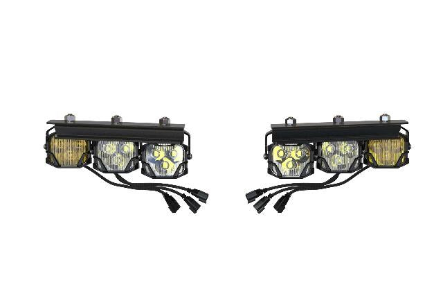 Morimoto 4Banger Triple Fog Kit brackets and harness Fits 2021+ Bronco